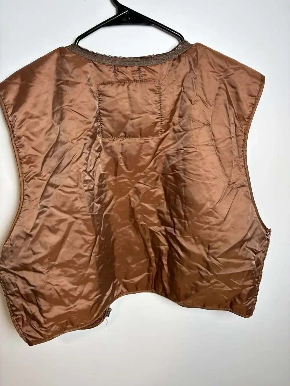Vintage Adventure Bound Brown Leather Puffer Vest  Thinsulate Insulation Size L